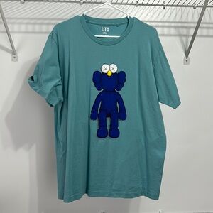 Uniqlo Kaws BFF Teal Tee Sz XL